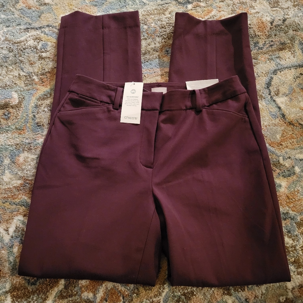 Chicos So Slimming Straight Leg Dress Pants Size 4